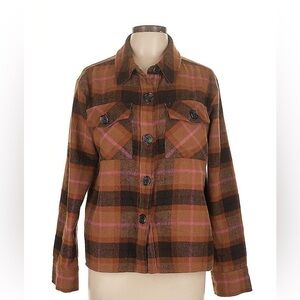 BB Dakota by Steve Madden Brown and Pink Shacket NWT